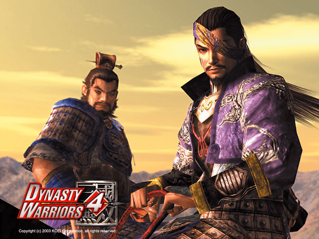 Dynasty Warriors 4 title screen for Xbox
